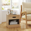 Table de chevet Avoena lot de 2 tiroir compartiment ouvert naturel