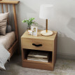 Table de chevet Avoena lot de 2 tiroir compartiment ouvert naturel