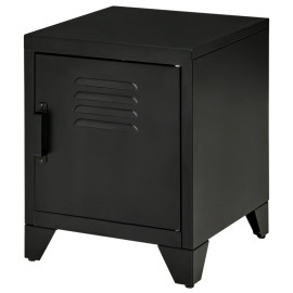 Table de nuit Ylolys table d'appoint métal industriel noir