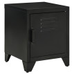 Table de nuit Ylolys table d'appoint métal industriel noir