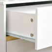 Table de chevet Faline 2 tiroirs moderne bois pin blanc