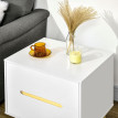 Table de chevet Faline 2 tiroirs moderne bois pin blanc