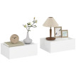 Table de chevet Calson flottante murale moderne blanc