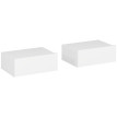 Table de chevet Calson flottante murale moderne blanc