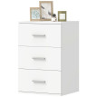 Table de chevet Doray 3 tiroirs MDF chambre blanc