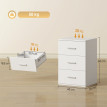 Table de chevet Doray 3 tiroirs MDF chambre blanc