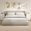 Table de chevet Doray 3 tiroirs MDF chambre blanc