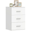 Table de chevet Doray 3 tiroirs MDF chambre blanc