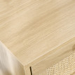 Table de chevet Larono boho avec tiroirs bois naturel