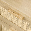 Table de chevet Larono boho avec tiroirs bois naturel