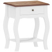 Table de chevet Salal avec tiroir et étagère bois blanc chêne