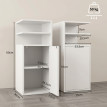 Table de chevet Torin meuble de chambre avec rangement blanc