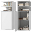 Table de chevet Torin meuble de chambre avec rangement blanc