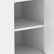 Table de chevet Torola avec station de charge et rangement blanc