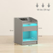 Table de chevet Orer LED USB charge gris