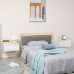 Produit Enon table de chevet suspendue avec tiroir blanc