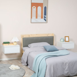 Produit Enon table de chevet suspendue avec tiroir blanc
