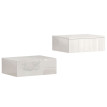 Florier Lot de 2 tables de chevet murales avec tiroir Blanc