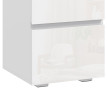 Ylova Lot de 2 Tables de Chevet avec 2 Tiroirs Haute Brillance Blanc