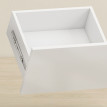 Ylova Lot de 2 Tables de Chevet avec 2 Tiroirs Haute Brillance Blanc