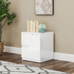 Table de nuit Rosys moderne 2 tiroirs design brillant blanc