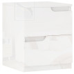 Table de nuit Rosys moderne 2 tiroirs design brillant blanc