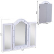Miroir de Maquillage Florveven LED Pliable USB Hollywood Blanc