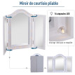 Miroir de Maquillage Florveven LED Pliable USB Hollywood Blanc