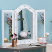Miroir de Maquillage Florveven LED Pliable USB Hollywood Blanc