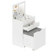 Ilrion coiffeuse maquillage miroir tiroir tabouret rangement blanc