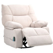 Fauteuil de massage Calen inclinable chauffant pivotant beige