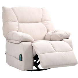 Fauteuil de massage Calen inclinable chauffant pivotant beige