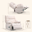 Fauteuil de massage Calen inclinable chauffant pivotant beige