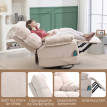 Fauteuil de massage Calen inclinable chauffant pivotant beige