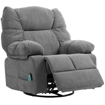 Zelay Fauteuil massage inclinable pivotant gris foncé