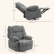 Zelay Fauteuil massage inclinable pivotant gris foncé