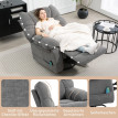 Zelay Fauteuil massage inclinable pivotant gris foncé