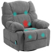 Zelay Fauteuil massage inclinable pivotant gris foncé