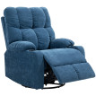 Fauteuil relaxant Rosena inclinable pivotant avec repose pieds Bleu foncé