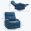 Fauteuil relaxant Rosena inclinable pivotant avec repose pieds Bleu foncé