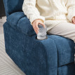 Fauteuil relaxant Rosena inclinable pivotant avec repose pieds Bleu foncé