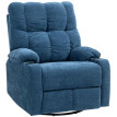 Fauteuil relaxant Rosena inclinable pivotant avec repose pieds Bleu foncé