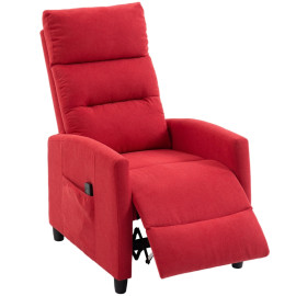 Estara Fauteuil massant inclinable manuel chenille télécommande rouge vin
