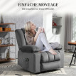 Fauteuil Velaer releveur électrique massage chauffage USB gris foncé