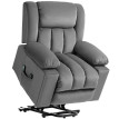 Fauteuil Velaer releveur électrique massage chauffage USB gris foncé