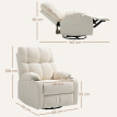 Fauteuil Ilarea inclinable pivotant avec repose pieds beige