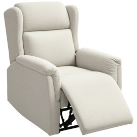 Fauteuil de relaxation Isverio inclinable repose-pieds beige