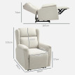 Fauteuil de relaxation Isverio inclinable repose-pieds beige