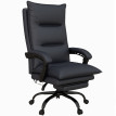 Chaise de bureau Iser massage chauffage repose-pieds gris foncé