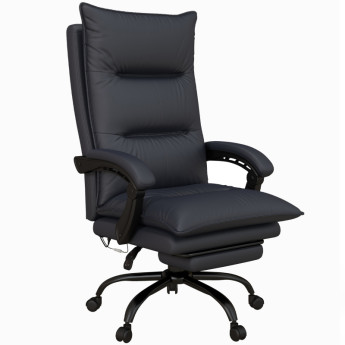 Chaise de bureau Iser massage chauffage repose-pieds gris foncé